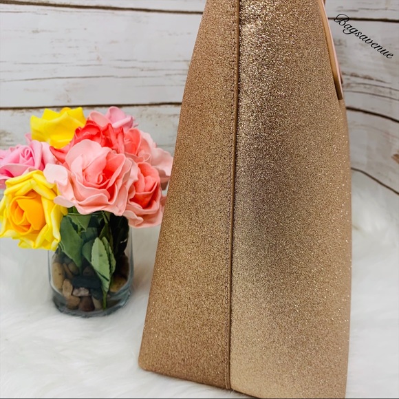 Holiday Rose gold Kate spade joeley Tote Glitter - Picture 4 of 8